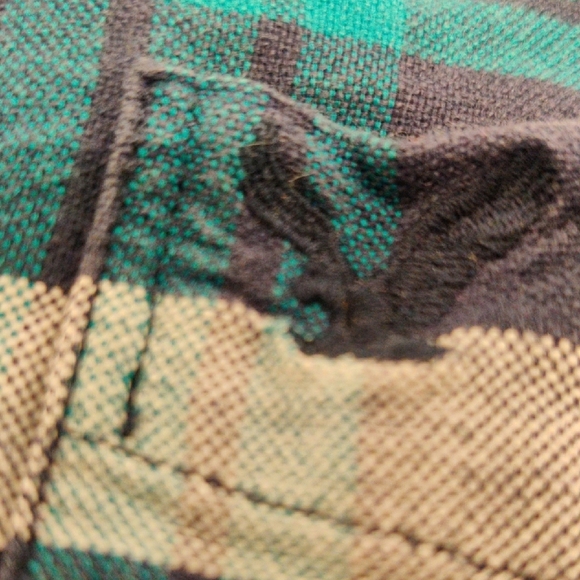 American Eagle. Men's Blue Plaid Shirt - Picture 8 of 9